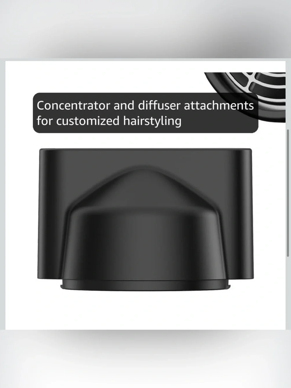 AINA COMPACT Diffuser Hair Dryer Full-Featured Blow Dryer 110V/1600W Black